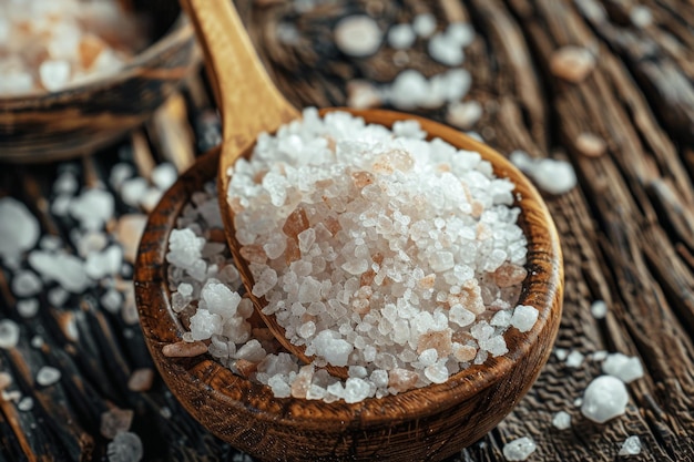 Photo natural white salt conceptmineral resource