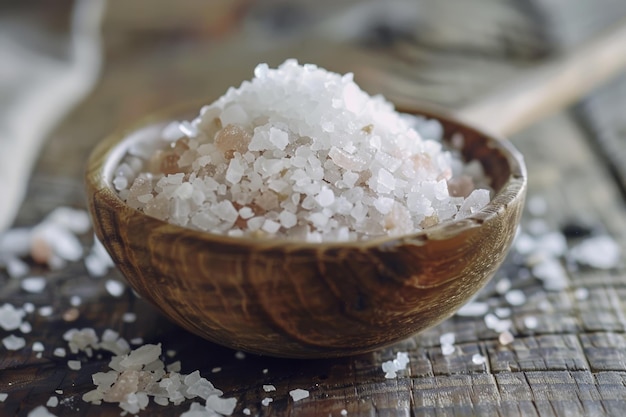 Photo natural white salt conceptmineral resource