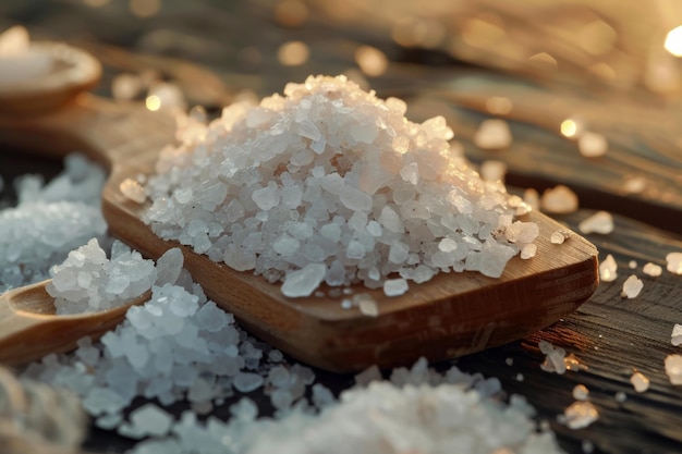 Photo natural white salt conceptmineral resource