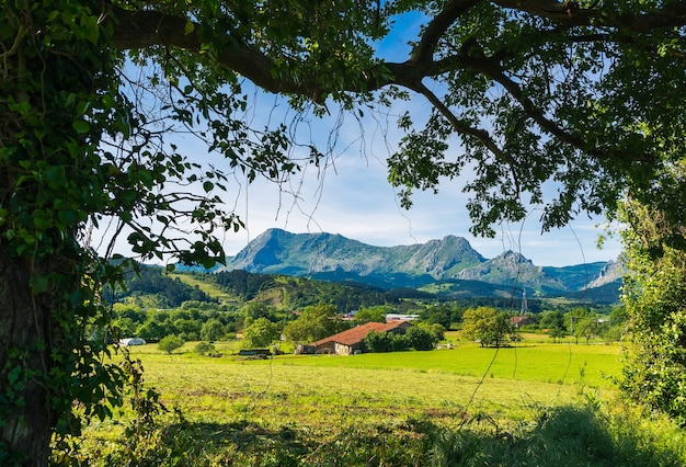 A natural window of valley of Duranguesado, Basque country