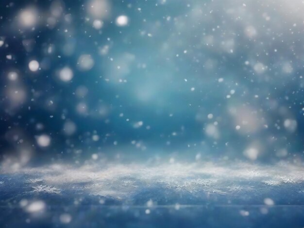 Natural Winter Christmas background with sky heavy snowfall snowflakes in different shapes and for