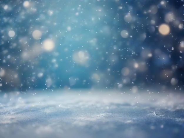 Natural Winter Christmas background with sky heavy snowfall snowflakes in different shapes and for