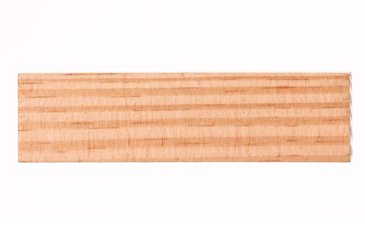 Photo natural wooden plank isolated on white background