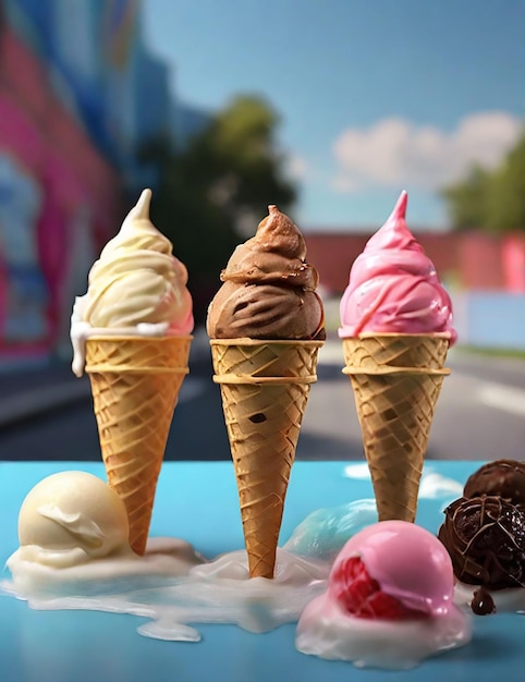 Photo naturally beautiful ice cream