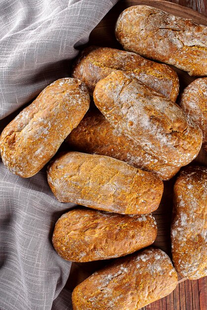 Naturally fermented bread with saffron Top view