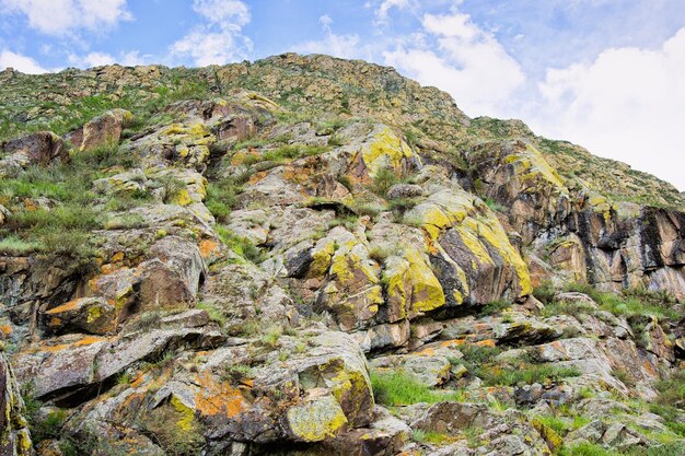 Nature of Altai mountains at Siberia in Russia