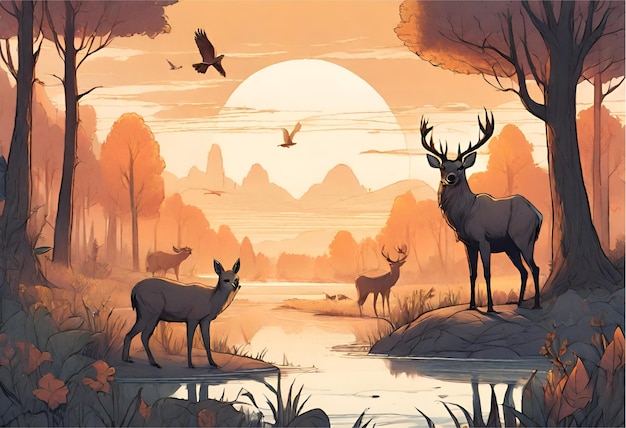 Photo nature and animals illustration