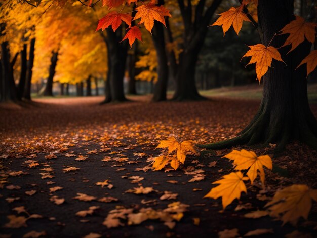 Nature autumn city park view landscape