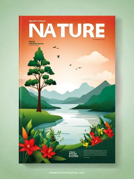 Photo nature background flyer design