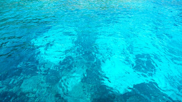 アクア海海青い水面の自然背景ショット