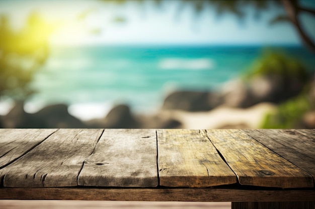 Nature background and table wood for product display