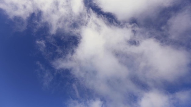 A nature background white clouds over blue sky