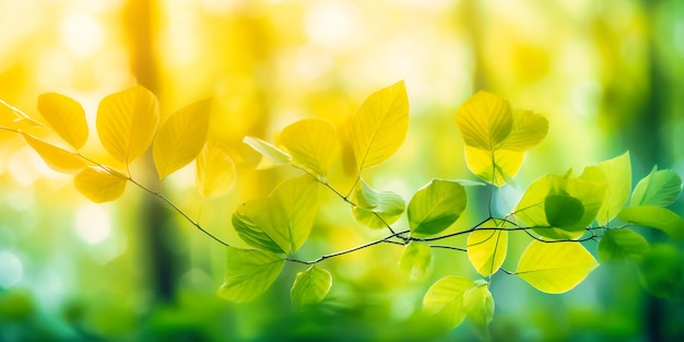 Nature background with green leaves in nature