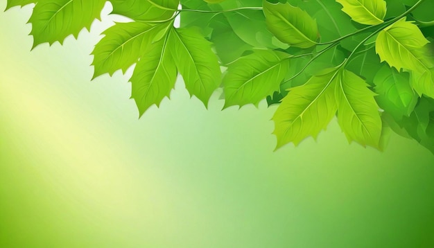 Photo nature background with green leaves