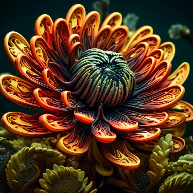 Photo nature beauty in full display vibrant flower ai generative