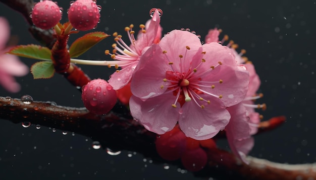 自然の美 ひとつの花 鮮やかな色彩と鮮やかな新鮮さ 人工知能によって生み出された