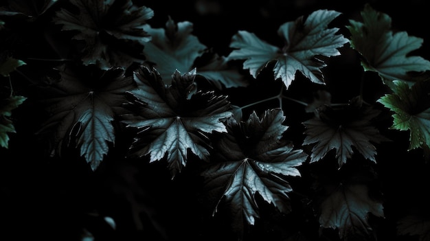 Nature black leafs