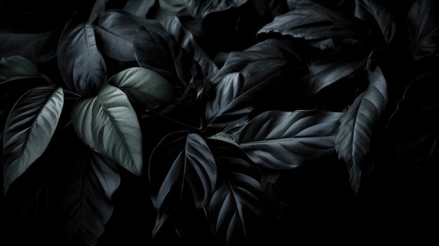 Photo nature black leafs