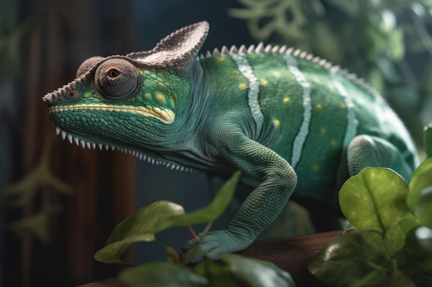 Nature chameleon animal reptile Generate Ai