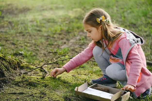 Foto educazione alla natura attività divertente per bambini all'aperto