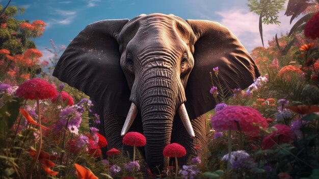 Nature elephant flowers