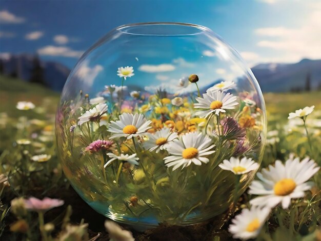 nature flowers background flower bubble