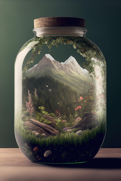 Nature in a glass jar