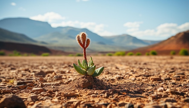 Photo nature growth plant summer outdoors dirt green color flower generated by ai