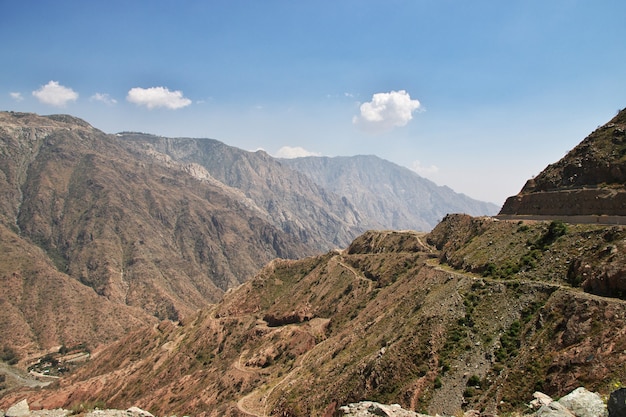 Nature of Hejaz Mountains close Taif city in Makkah Province Saudi Arabia