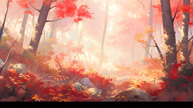 Nature illustration background wallpaper design beautiful drawing forest