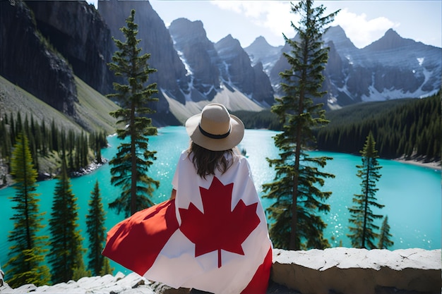 Фото Природа в канаде с чудесными горами и лесами