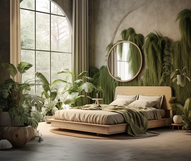 A nature inspired design with greenery and earthy