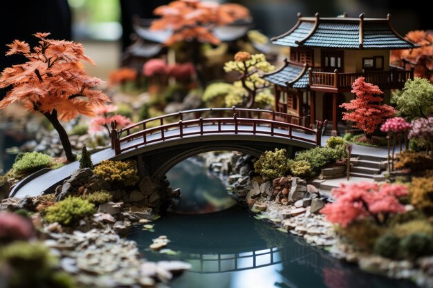 自然にインスピレーションを得たシーンをテーマにしたグラフィック 静かな日本庭園を作りましょう
