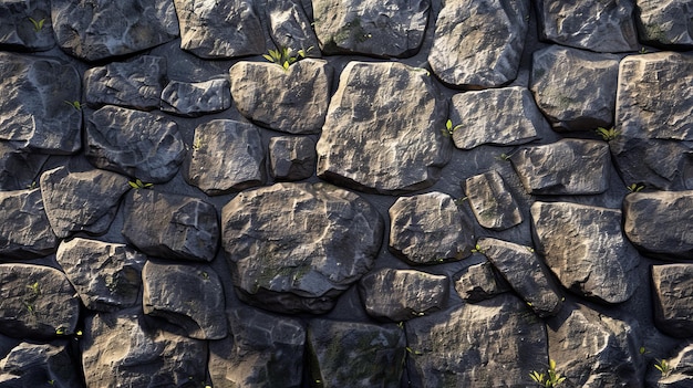 写真 自然に触発された石の壁の質感