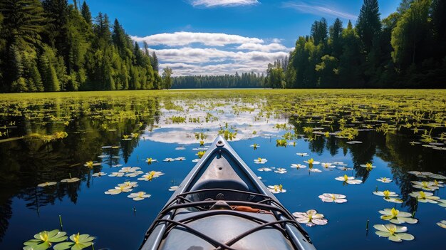 Photo nature kayak lake