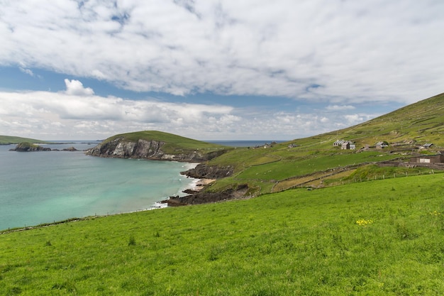 nature and landscape concept - view to ocean at wild atlantic way in ireland