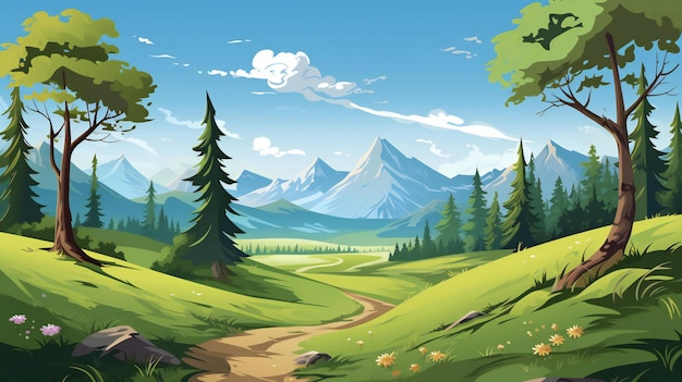 nature landscape illustration