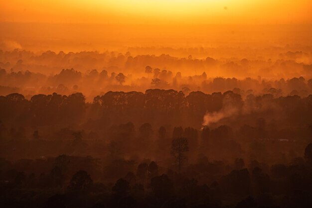 Nature landscape scene sunset over the mountain foe using in outdoor travel concept sky sunrise summer scenic