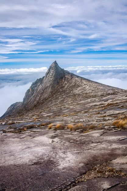 Nature landscape at the top of Mount Kinabalu in Malaysia