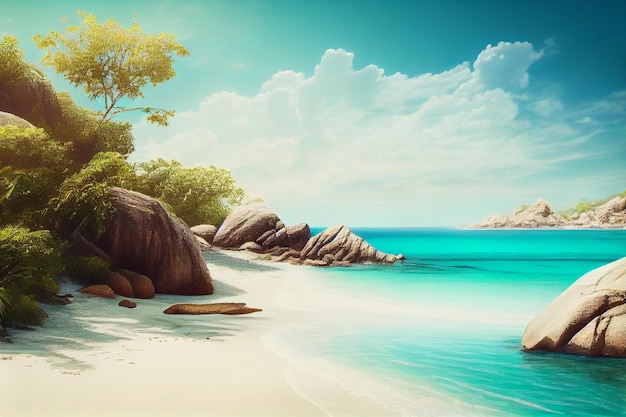 Nature Landscape View of Beautiful tropical beach