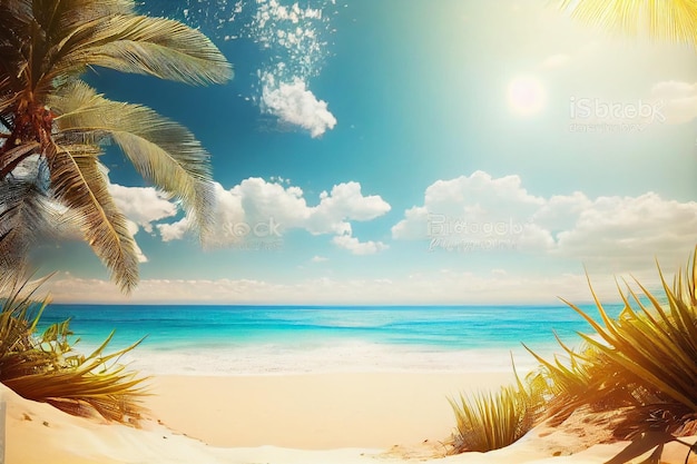 Nature Landscape View of Beautiful tropical beach