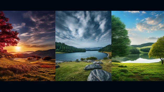 Photo nature landscapes background