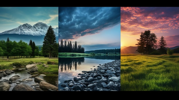 Photo nature landscapes background