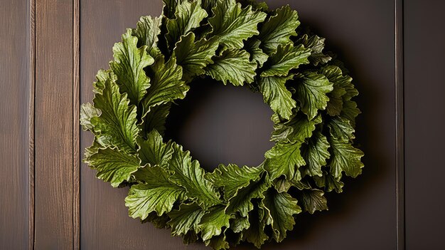 Photo nature oak leaf wreath