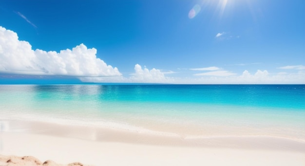 Nature panorama Beach blue sky backgound