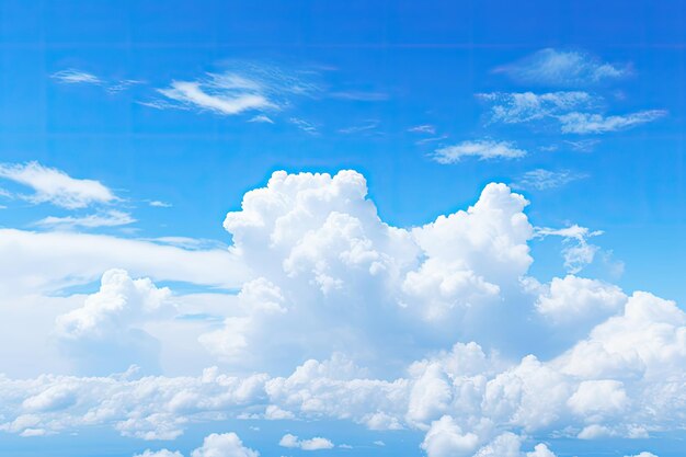 Photo nature panorama featuring a blue sky and white clouds