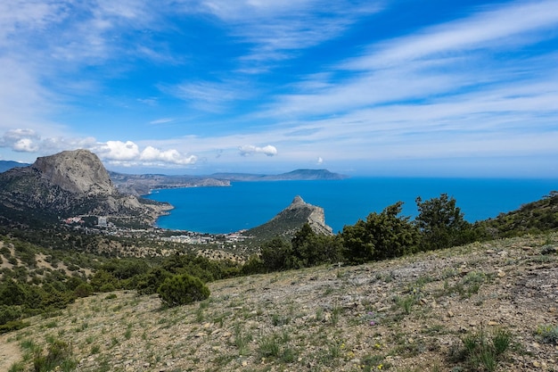 Nature photos on the Golitsyn trail Landscapes of the Black Sea and the Crimean mountains in greenery Crimea