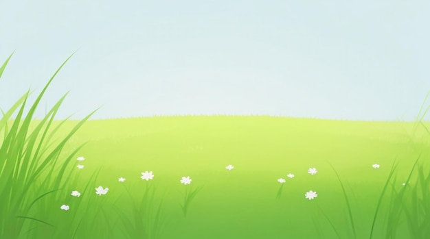 Nature's carpet lush green grass meadow background