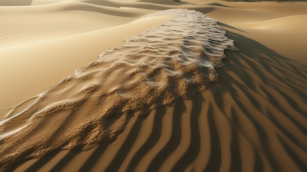 Nature's Dance of Elements Gentle Breeze and Flowing Sands