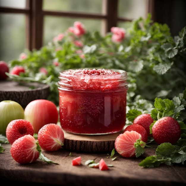 Nature's Delight Organic Rhubarb Jam Dessert